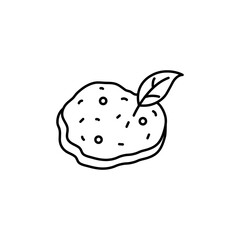 Soy Meat line art icon design template vector illustration