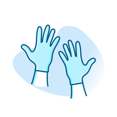 laboratory gloves - flat design icon