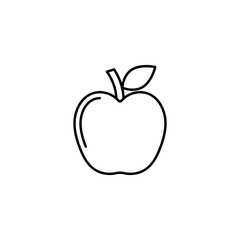 Apple line art icon design template vector illustration