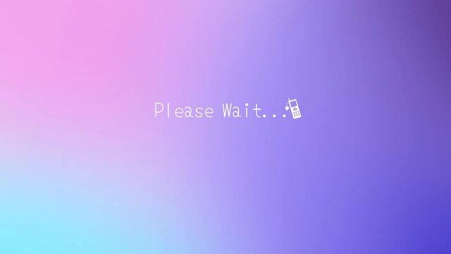 Please Wait... Kawaii Cute Pastel Color Gradient Loading Screen 4K Animation Video