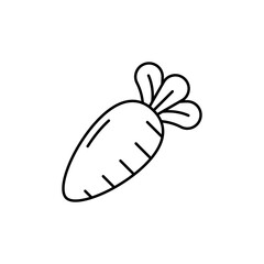 Carrot line art icon design template vector illustration