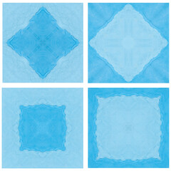 set of blue plasticine seamless pattern texture tile background