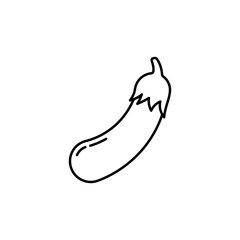 Eggplant line art icon design template vector illustration