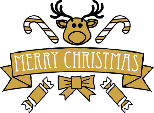 Merry Christmas Greetings Text Design