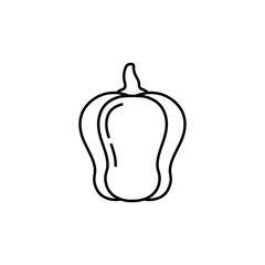 Bell Pepper line art icon design template vector illustration