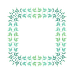 Square frame of botanical illustration.