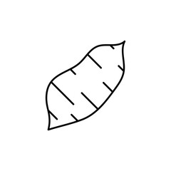Sweet Potato line art icon design template vector illustration