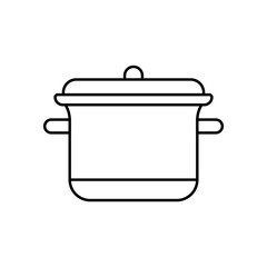 Pot line art icon design template vector illustration