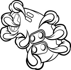 Monster Gamer Claws Holding Games Controller