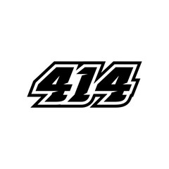 Racing Number 414 Logo Design Inspiration
