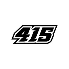 Racing Number 415 Logo Design Inspiration