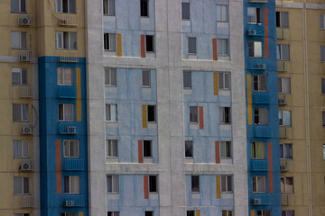 Fototapeta na wymiar residential apartments front view background