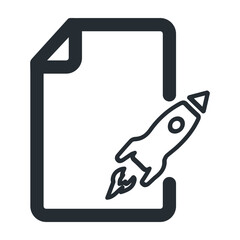 Project Vector Icon Line Illustration.
