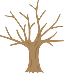 葉のない木のイラスト