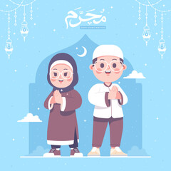 background, brown, cartoon, character, children, cute, day, design, education, flag, greeting, hand drawn, happy, holding, illustration, indonesia, patriotic, people, pramuka, school, scout, simple, s