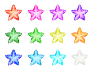 Colorful star glitter gem icon