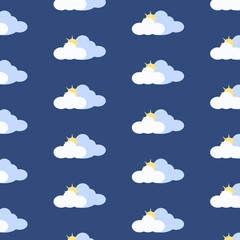 Vecror cloud pattern seamless. Pattern with clouds 