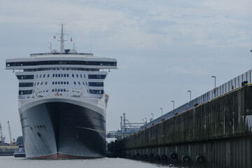 Ozeanliner im Hamburger Hafen Steinwerder - Ocean liner cruiseship cruise ship at Steinwerder...