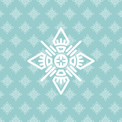 christmas card with snowflakes