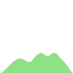 Green hill silhouette landscape