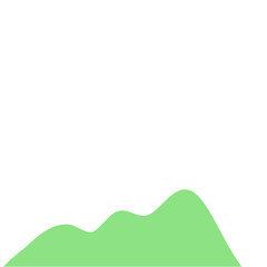 Green hill silhouette landscape