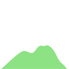 Fototapeta premium Green hill silhouette landscape