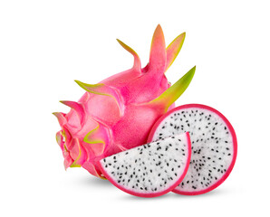 Dragon fruit isolated on white background