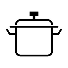 Simple pot icon. Cooking. Vector.