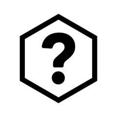Hexagonal question symbol. Frequently asked questions. Vector.