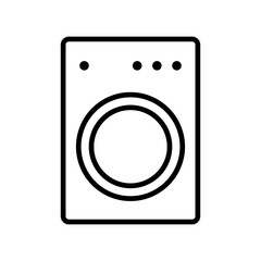 Drum-type washing machine icon. Dryer and Washer. Vector.