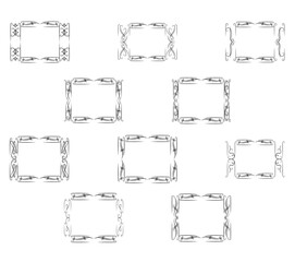 Frame border ornament. Calligraphic text divider, border, separator decor design. Antique vintage victorian elegant decoration element. Filigree frame ornament line. Hand drawn vector illustration