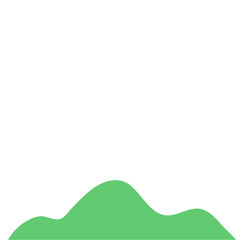 Green hill silhouette landscape