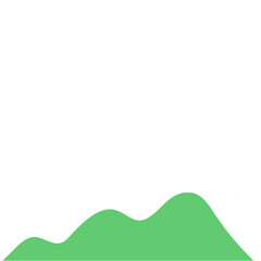 Fototapeta premium Green hill silhouette landscape