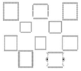 Frame border ornament. Calligraphic text divider, border, separator decor design. Antique vintage victorian elegant decoration element. Filigree frame ornament line. Hand drawn vector illustration