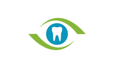 eye and dentist medical logo.
