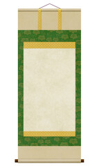 イラスト：和の素材　掛軸
