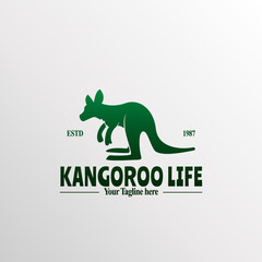 kangaroo logo. kangaroo. kangaroo silhouette logo. Logo for business or shirt design.