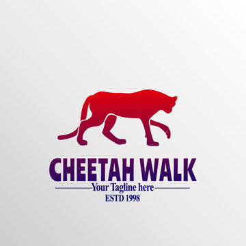 cheetah. cheetah logo design. cheetah silhouette logo. vintage logo. Logo for business or shirt design. 