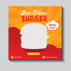 Fast Food Instagram Banners or Social Media Posts