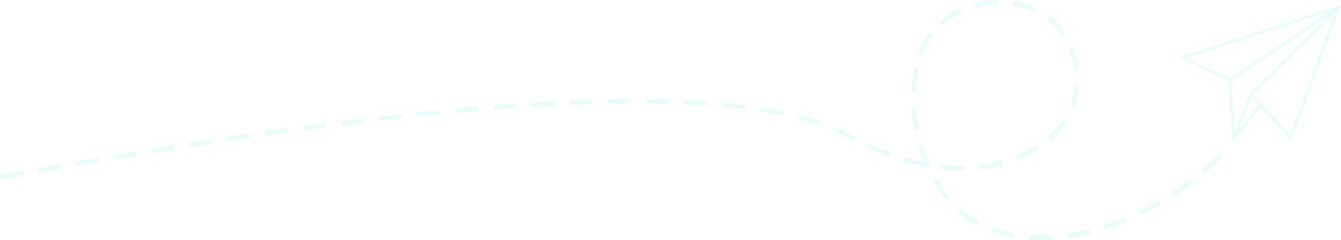 Dashed Line Paper Airplane Route