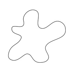 Modern Irregular Line Blob Shape Background