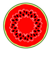 Watermelon mandala clipart