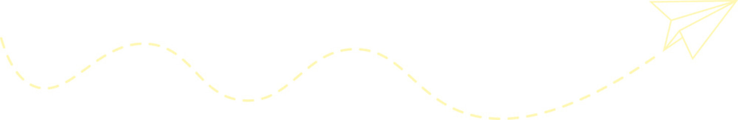 Dashed Line Paper Airplane Route