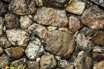 Texture wet rock wall wallpaper in dark