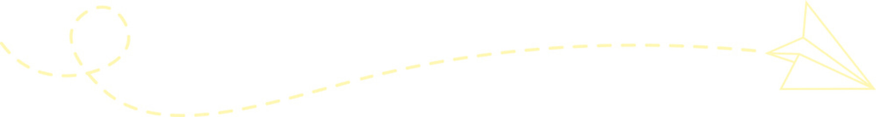 Dashed Line Paper Airplane Route