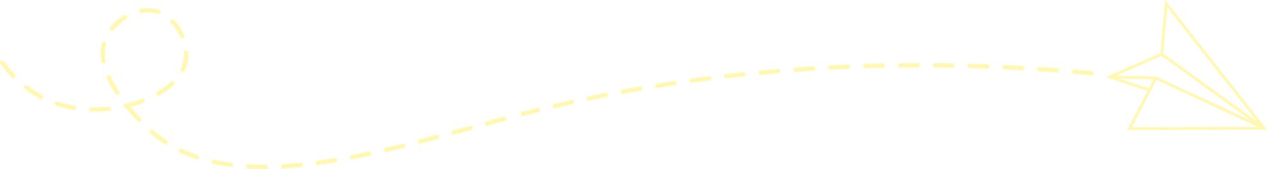 Dashed Line Paper Airplane Route