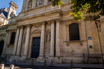Sorbonne Chapel, rebuilt in the 17th century in Baroque style, The Sorbonne, world-famous university since 1253, Latin Quarter, 5th arrondissement, Paris, France - obrazy, fototapety, plakaty