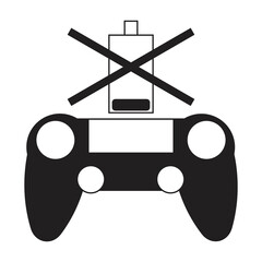 Joystick gaming icon with flat design style