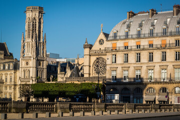 Obraz premium Gothic style Church of Saint-Germain-l'Auxerrois is a Roman Catholic church in the First Arrondissement, Paris, France