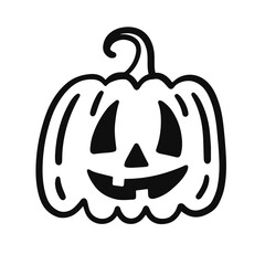 Halloween Pumpkin with Face Shape Element